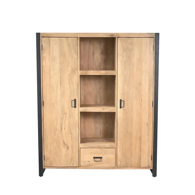 Bücherregal – Modernes Design, Naturfarbe, Mangoholz – Britt | Starfurn