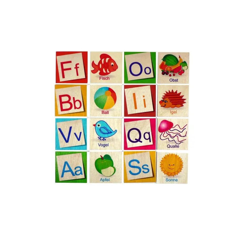 Buchstabenmemo "ABC", farbig, 52-teilig