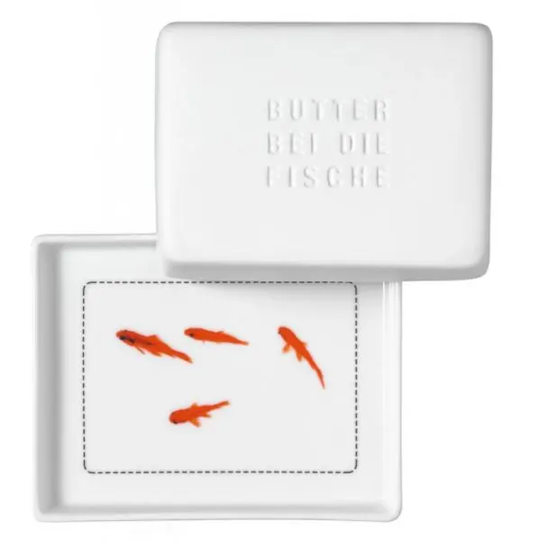 Butterdose Butter bei die Fische