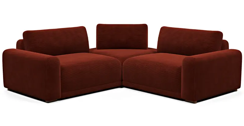 Carle 234 x 234 Sektional Doppelarm - Cord Velours