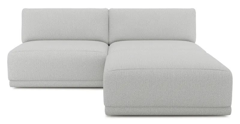 Carle 3-Sitzer Ohne Arm und Hocker - Naturgewebe