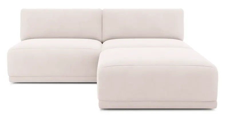 Carle 3-Sitzer Ohne Arm und Hocker - Samt