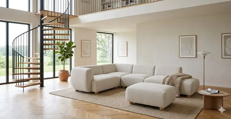 CAVA Modular Ecksofa 325 mit Polsterhocker