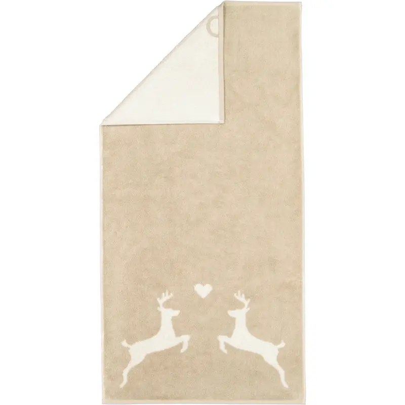 Cawö Handtuch Alpenchic Edition Hirsche 6228 natur