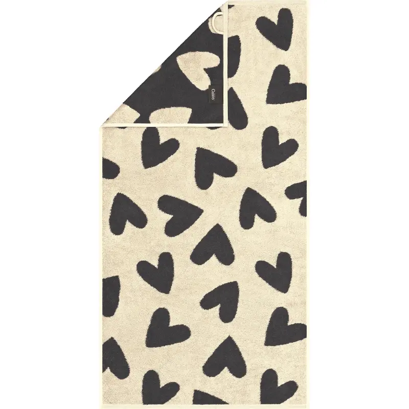 Cawö Handtuch Heart Beats 6275 basalt