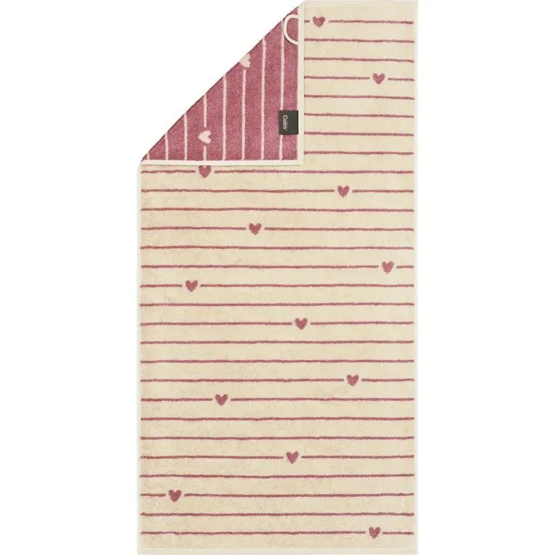 Cawö Handtuch Heart Beats Lines & Hearts 6276 beere