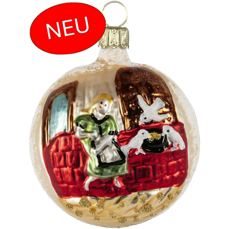 Christbaumkugel "Drei Haselnüsse für Aschenbrödel®" Motiv Aschenbrödel