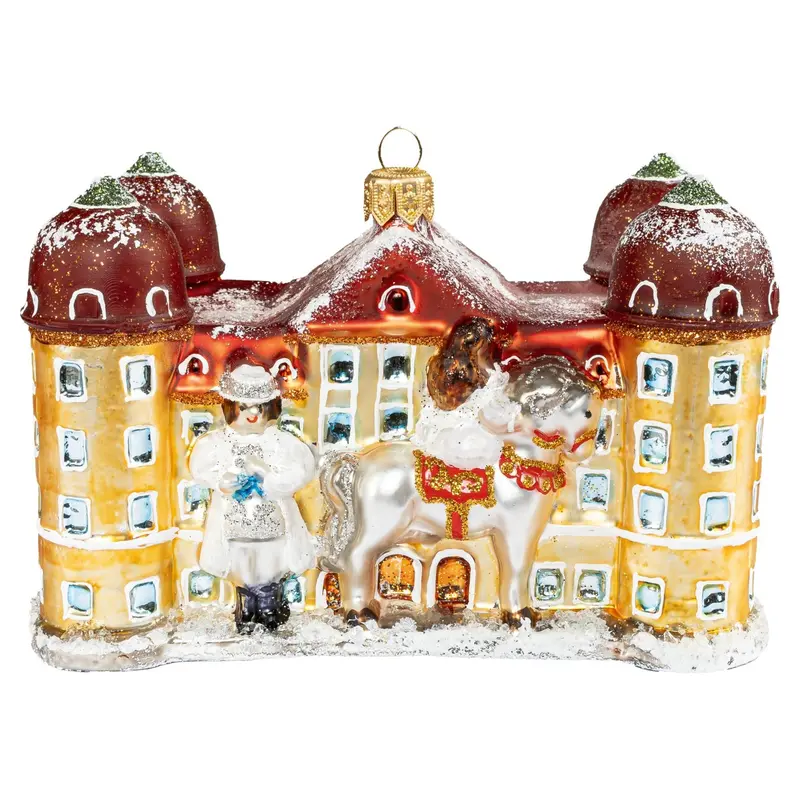 Christbaumschmuck "Drei Haselnüsse für Aschenbrödel®" Motiv Schloß Moritzburg