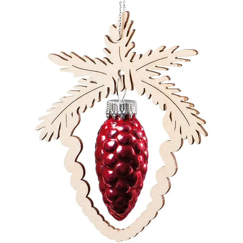 Christbaumschmuck Zapfen, rot
