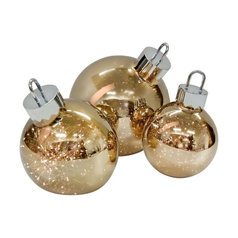 Christkugeln mit Ornamentdesign integrierter LED-Beleuchtung & stimmungsvollem Leuchteffekt – ORNAMENT | Sompex