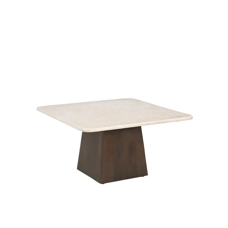 Couchtisch Bottecino aus Mangoholz 75cm - Beige/Braun