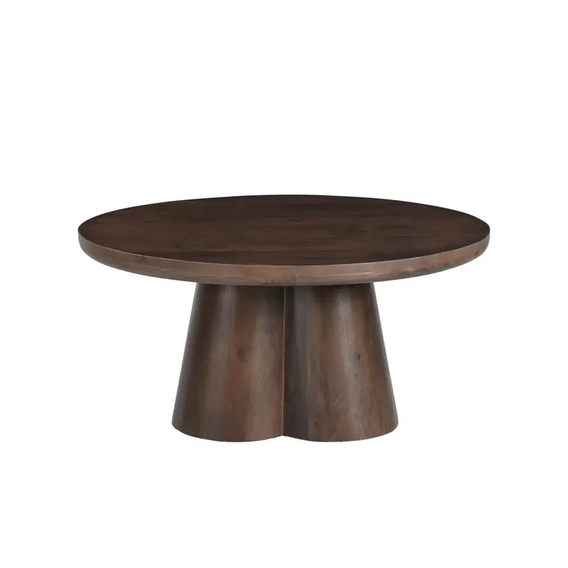 Couchtisch Clubs aus Mangoholz Ø80cm - Braun