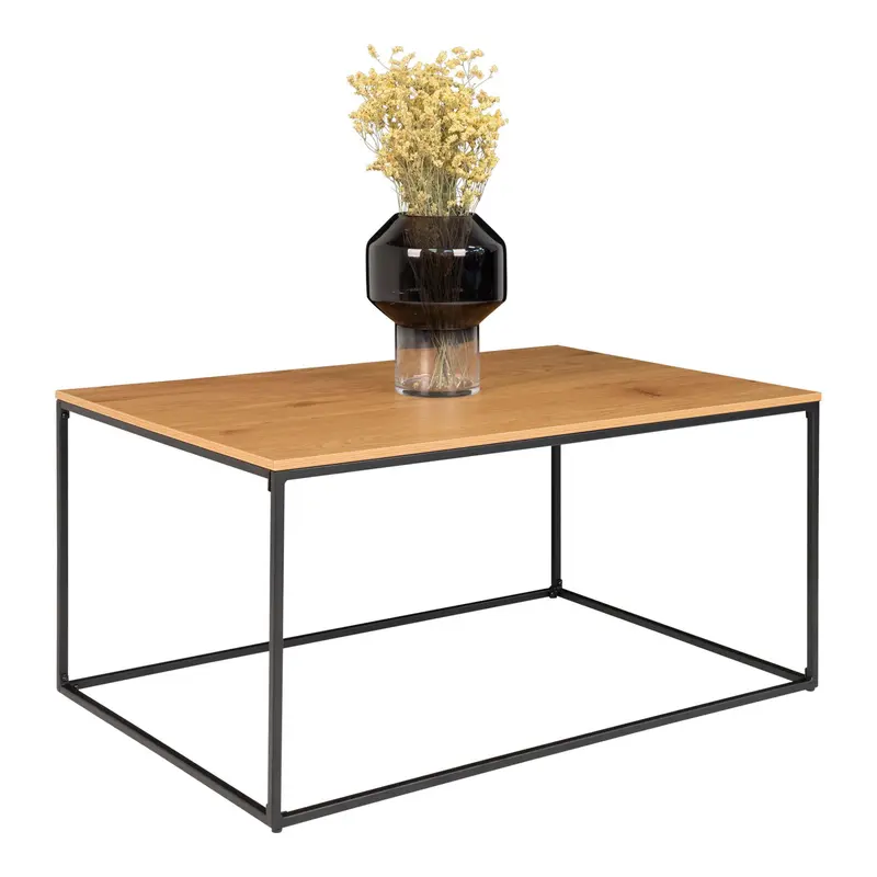 Couchtisch – Eichenlook, Stahlrahmen, 45cm hoch - Vita | House Nordic