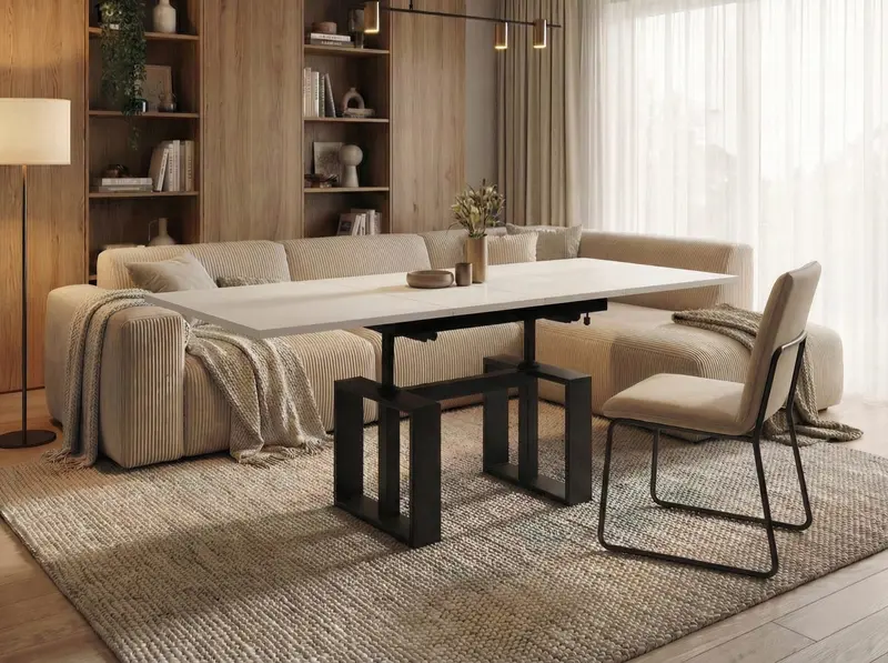 Couchtisch "Empoli" 110-170cm (Kaschmir Beige)