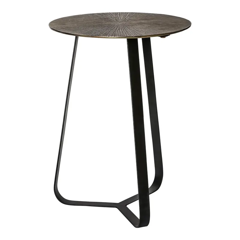 Couchtisch – Goldene Farbe, Aluminium Tischplatte, Eisen Gestell, S – Kae | PTMD