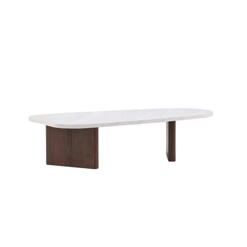 Couchtisch Grönvik 130cm in Betonoptik - Mokka & Hellgrau