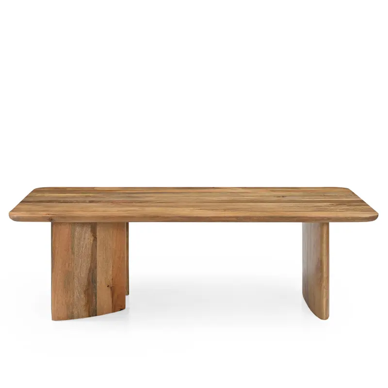 Couchtisch Jade 130cm aus Massivholz - Hellbraun