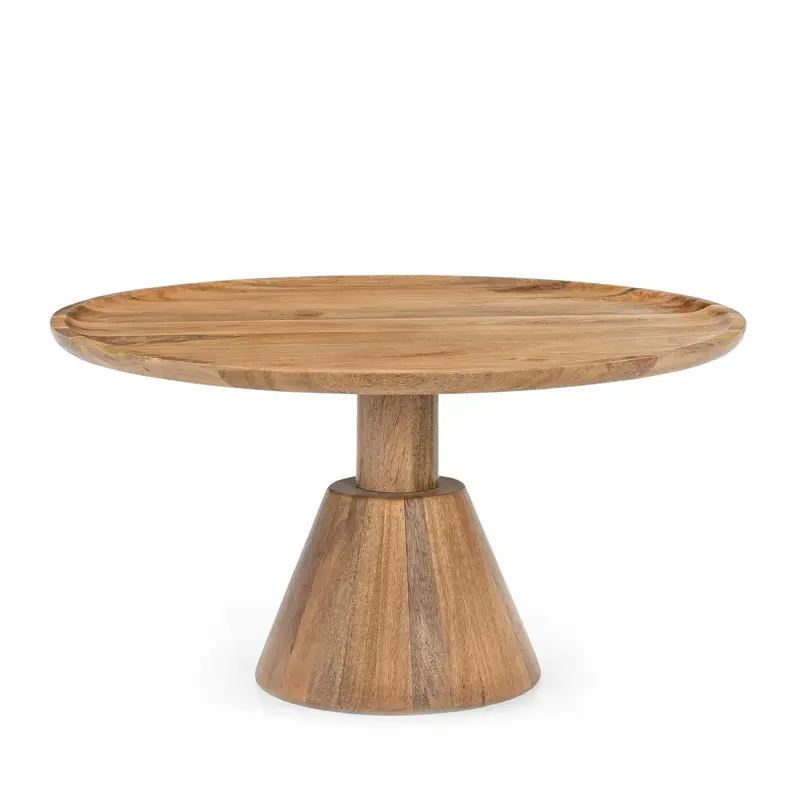 Couchtisch Jade aus Mangoholz Ø75cm - Hellbraun