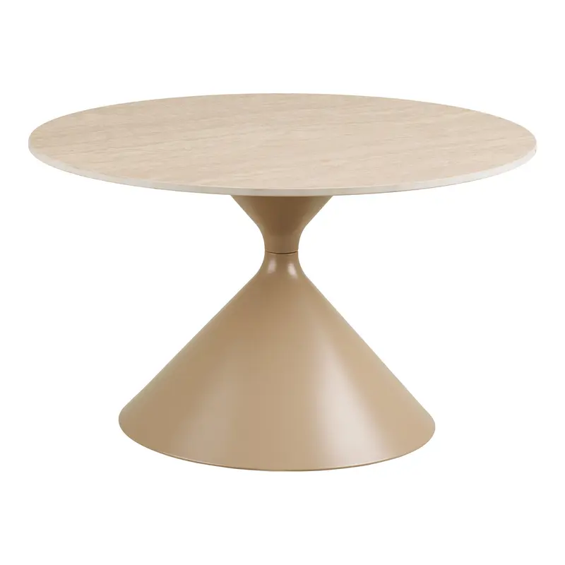 Couchtisch – Keramikplatte, Stahlgestell, 70 cm Durchmesser - Annecy | House Nordic