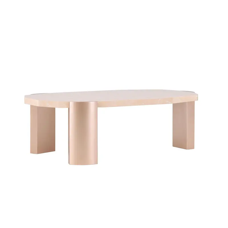 Couchtisch Kres - Gold/ Pink/ Marmoroptik