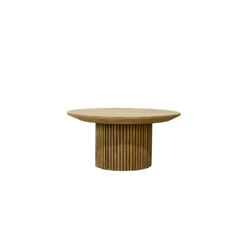 Couchtisch Lausanne aus Teakholz Ø80cm - Braun