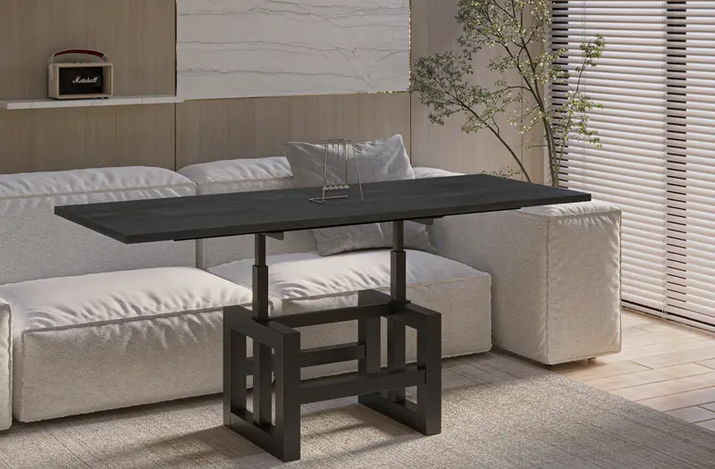 Couchtisch "Lili" 110-170cm (Beton Dunkel)