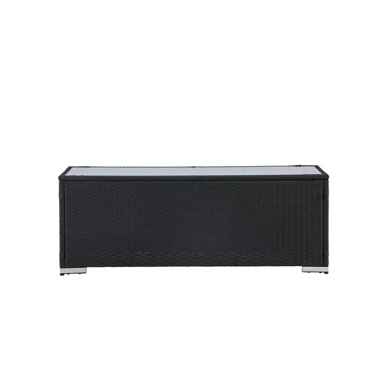 Couchtisch London 120cm aus Polyrattan - Schwarz