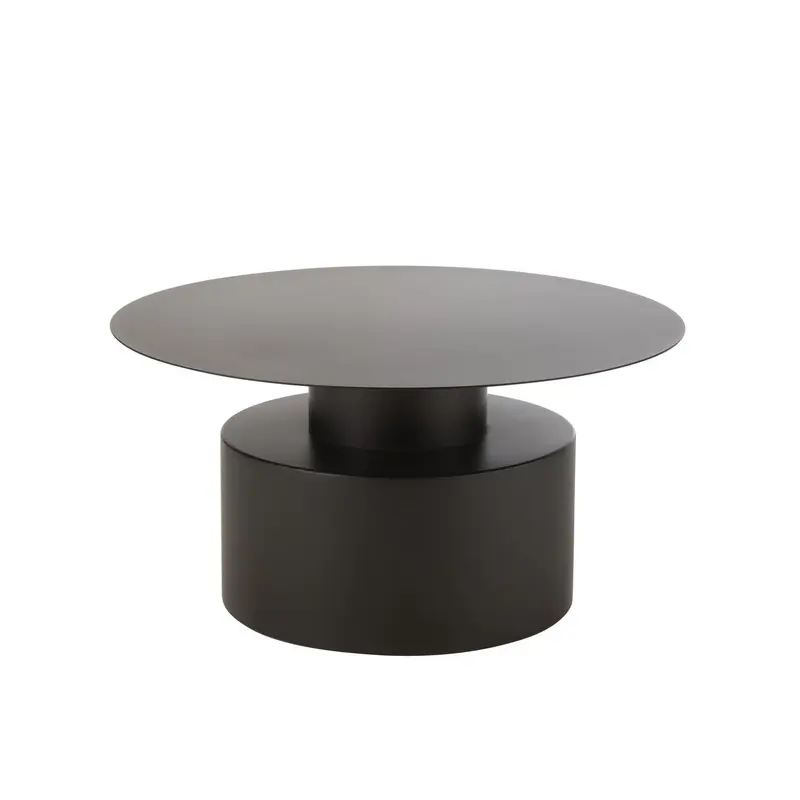Couchtisch Ludwig 80cm aus Metall - Schwarz
