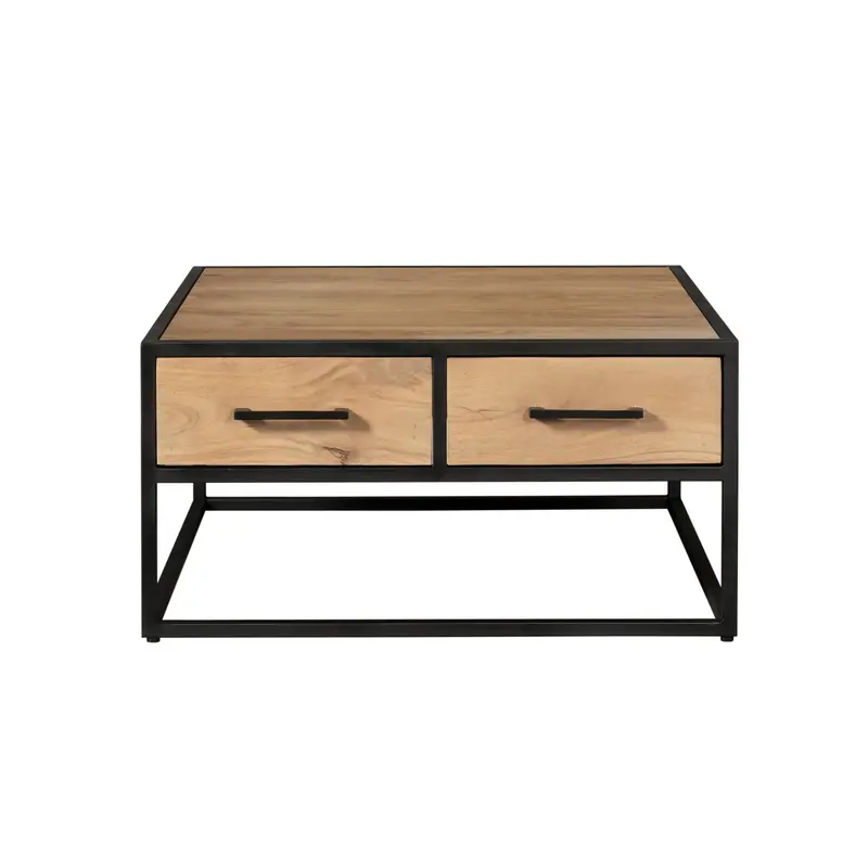 Couchtisch – Mangoholz, Schwarzmetall, Naturfinish - Dakota | Starfurn