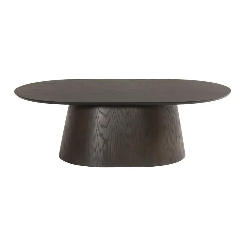 Couchtisch Novero Oval 120 aus Eichenholz - Dunkelbraun