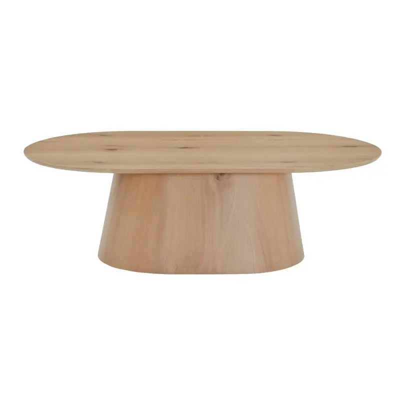 Couchtisch Novero Oval 120 aus Eichenholz - Hellbraun
