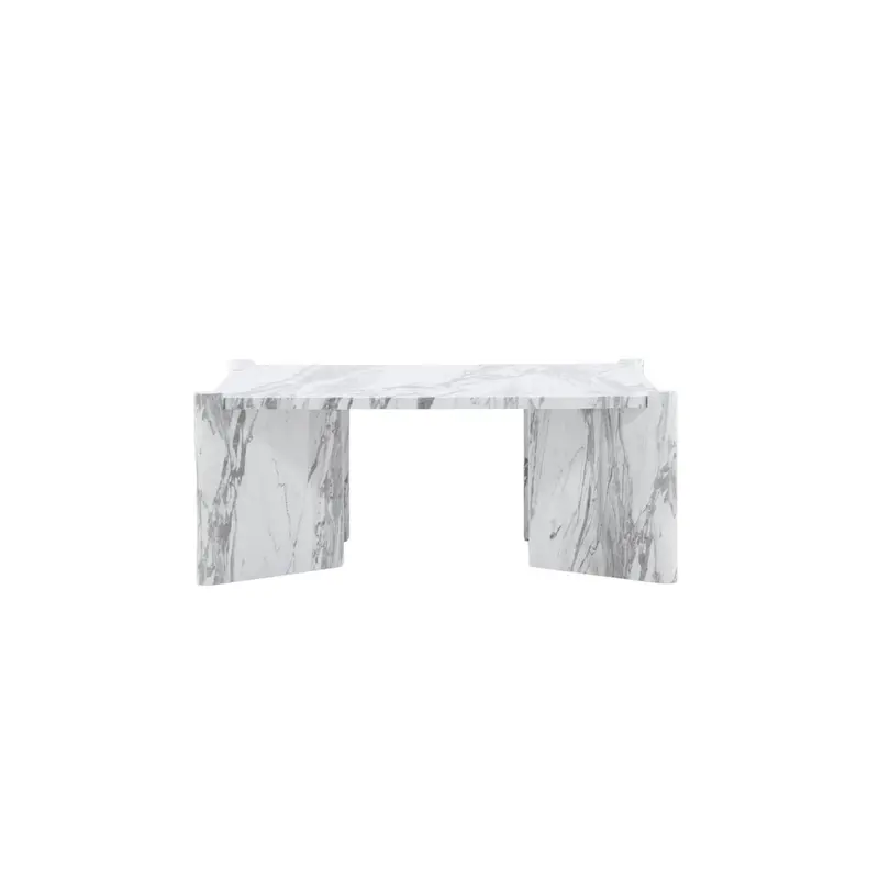 Couchtisch Rogaland 100cm in Marmoroptik - Weiß