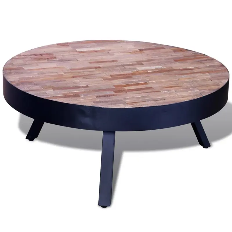 Couchtisch Rund Altholz Teak