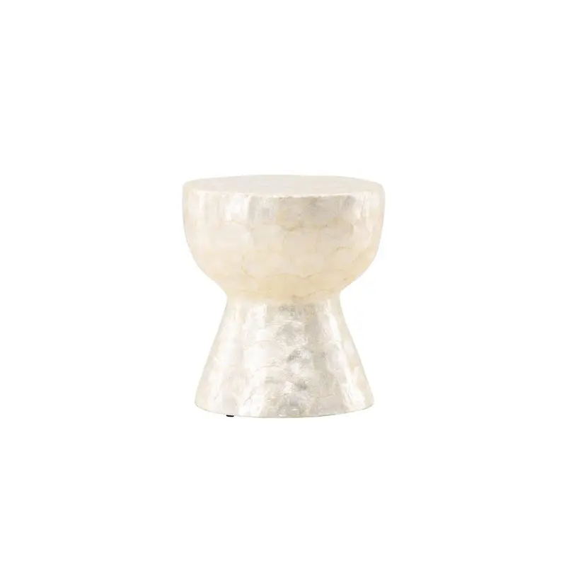 Couchtisch Sandön ⌀40cm - Capiz-Muschel Optik