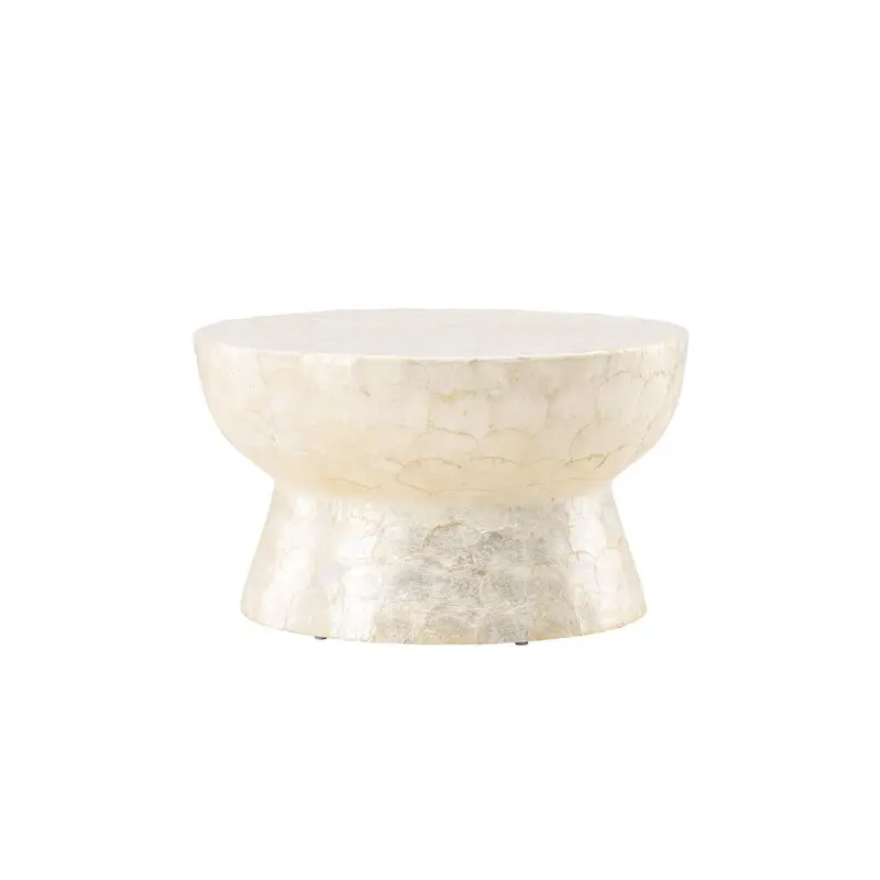 Couchtisch Sandön ⌀70cm - Capiz-Muschel Optik