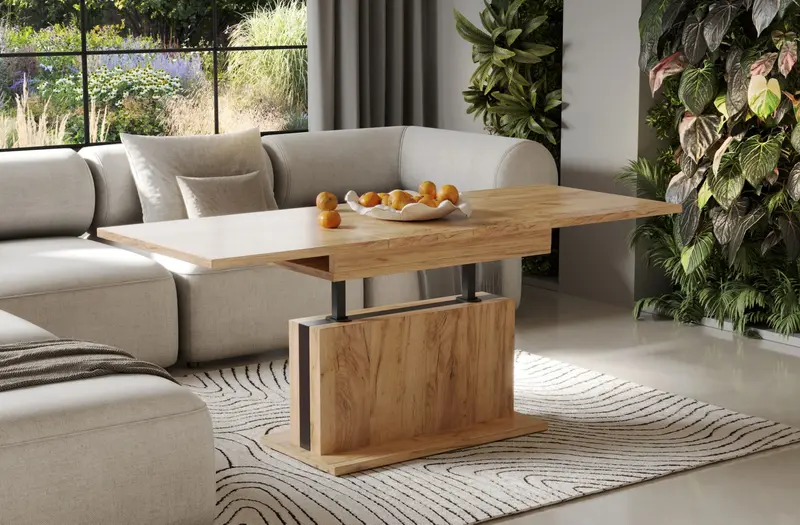 Couchtisch "Solaris" 110-170cm (Eiche Craft Gold)