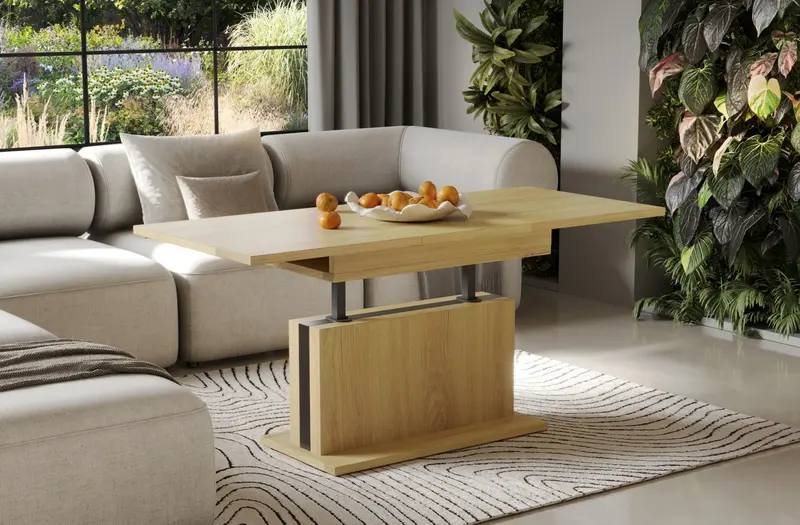 Couchtisch "Solaris" 110-170cm (Eiche Natur)