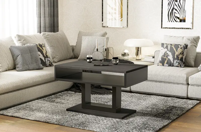 Couchtisch "Tilo" 100cm (Beton Dunkel)
