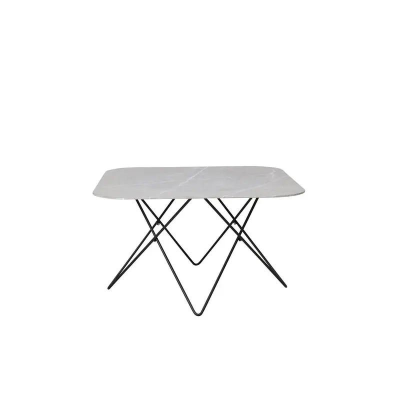 Couchtisch Tristar aus Marmorglas - Grau