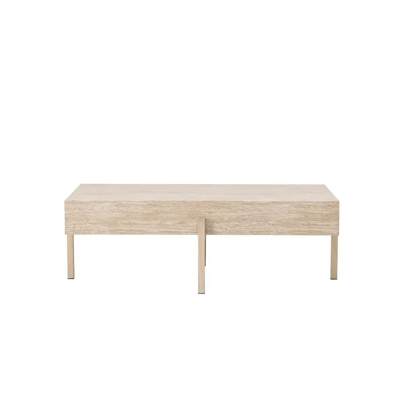Couchtisch Vadholmen 120cm in Travertin-Optik - Beige