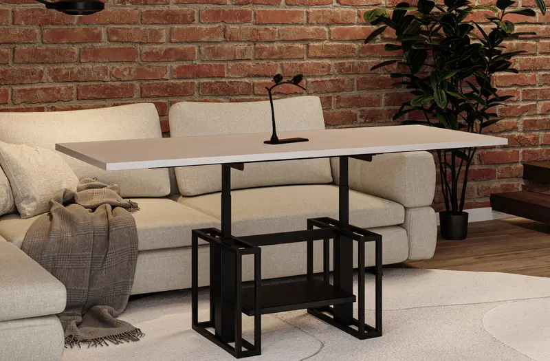 Couchtisch "Victoria" 110-170cm (Kaschmir Beige)