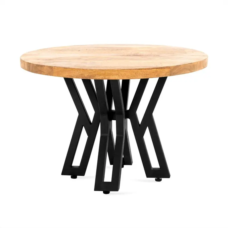 Couchtisch Yana aus Mangoholz Ø60cm - Hellbraun