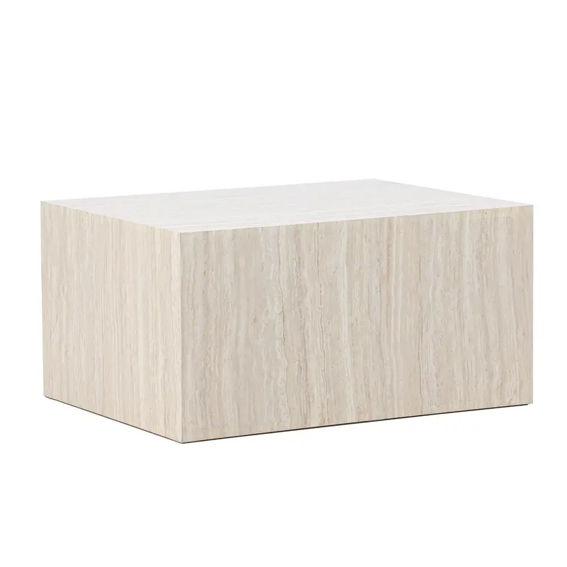 Couchtisch York 80*60cm in Steinoptik - Beige