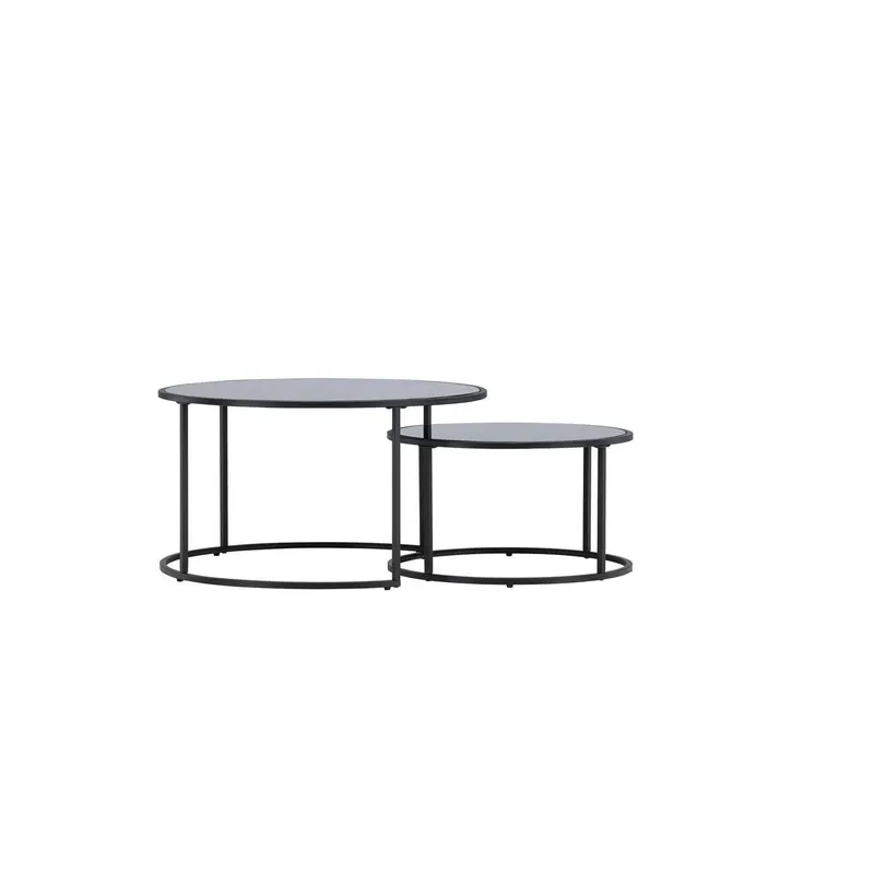 Couchtische Twin, 2er-Set - Schwarz