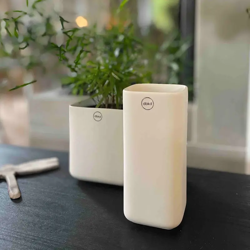 CUBE VASE - weiß