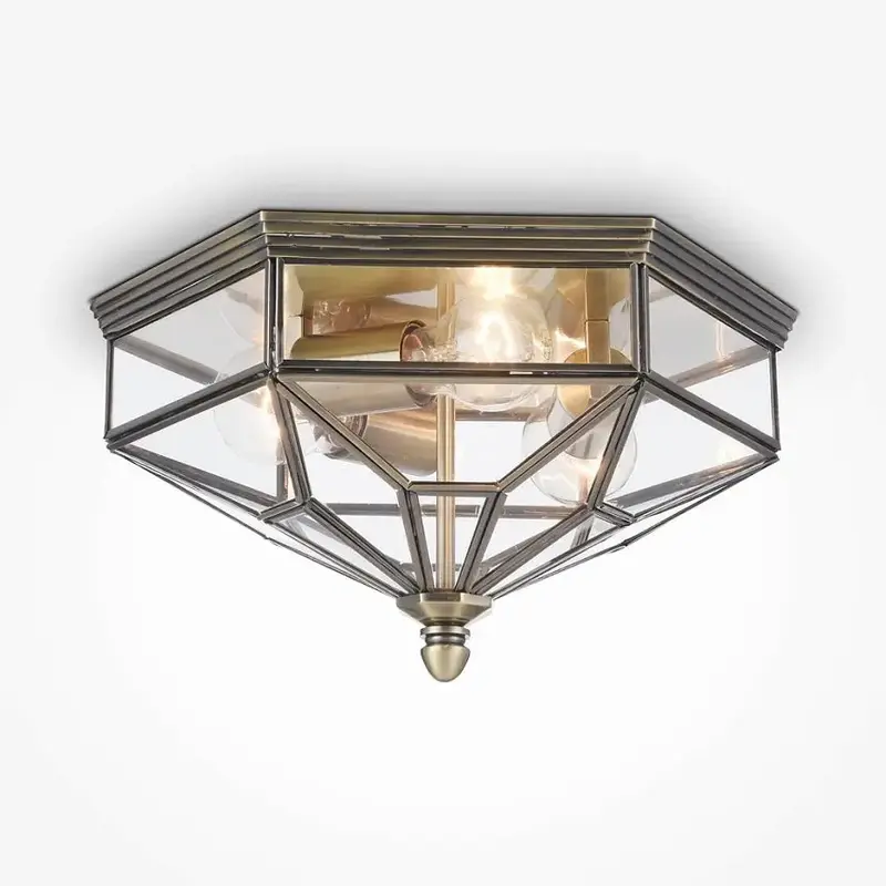 Deckenleuchte – Bronze Oberfläche, Metall und Glas, Zeitlose Eleganz - Zeil | Maytoni