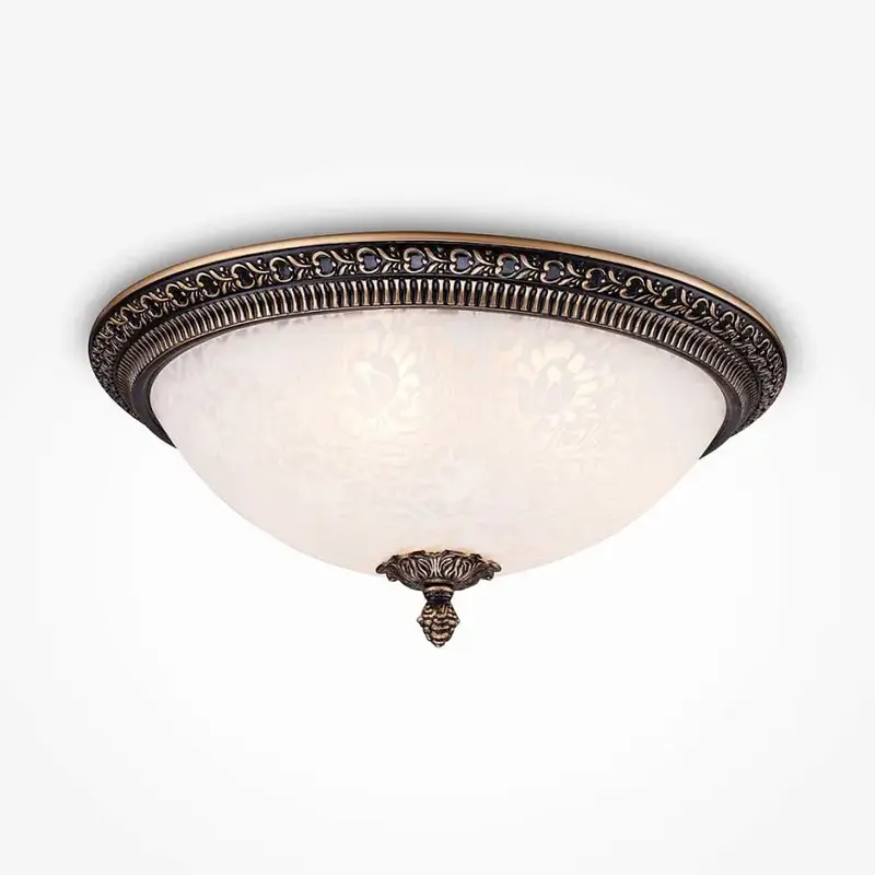 Deckenleuchte – Bronzefarbenes Metall, 3× E27 Fassung, 40 W Leistung, Ø37 cm - Pascal | Maytoni
