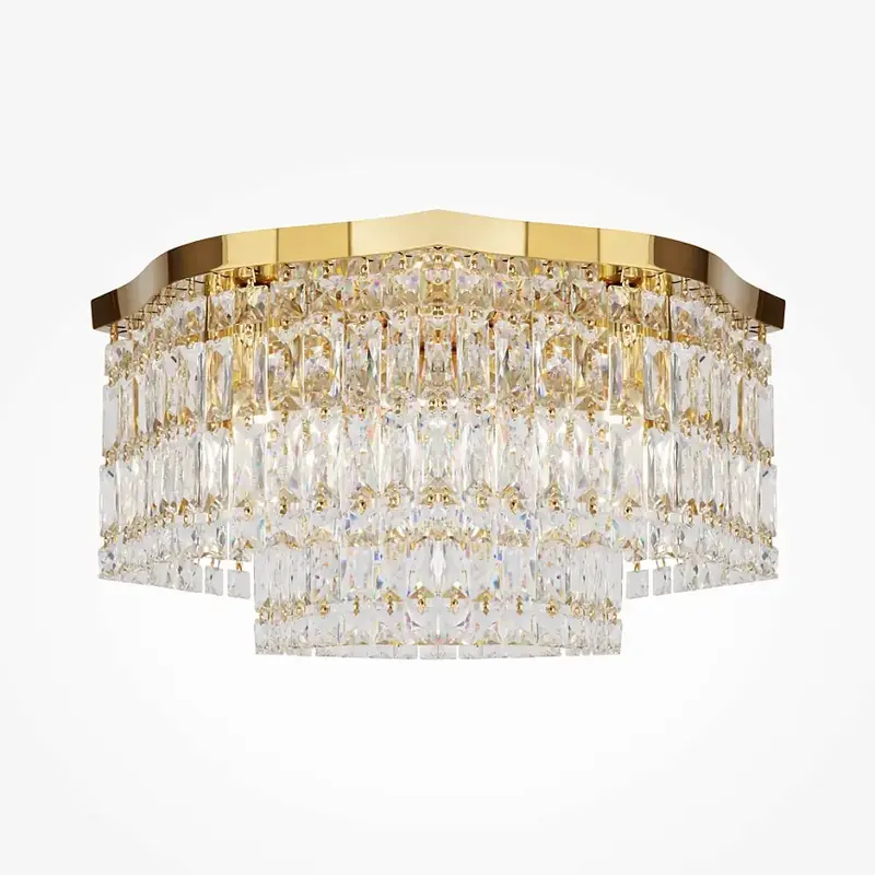 Deckenleuchte – Goldfarbenes Metall, 6-flammig, 45 cm Durchmesser - Dune | Maytoni