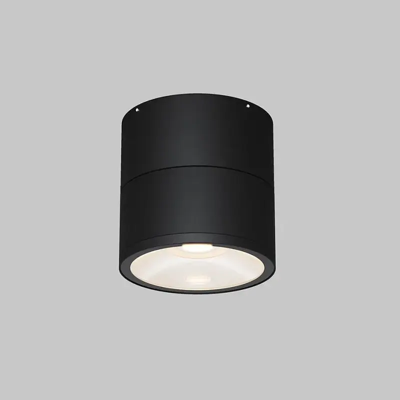 Deckenleuchte – Graphitschwarzes Metall mit Glas, 5 W LED, Warmweiß, 9 cm Höhe - Spin | Maytoni