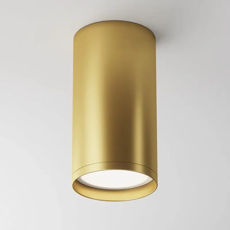 Deckenleuchte – Mattgoldenes Aluminium, 1 × GU10, 10 W Leistung, Höhe 10 cm - Focus S | Maytoni